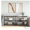 Image de Table console chêne marron 180x30x75 bois d'ingénierie et fer832857