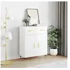 Image de Buffet Blanc brillant 69,5x34x90 cm Bois d'ingénierie827958