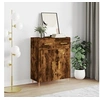 Image de Buffet, Armoire avec Pieds et Portes, Meuble de Rangement, Organisateur de Salon Intérieur, Moderne, Chêne Fumé Bois d'Ingénierie 827969
