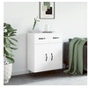 Image de Buffet Blanc brillant 69,5x34x90 cm Bois d'ingénierie827974