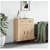 Image de Buffet, Armoire avec Pieds, Meuble de Rangement avec Portes, Organisateur de Salon Intérieur, Moderne, Chêne Sonoma Bois d'Ingénierie