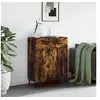 Image de Buffet, Armoire avec Pieds, Meuble de Rangement avec Portes, Organisateur de Salon Intérieur, Moderne, Chêne Fumé Bois d'Ingénierie
