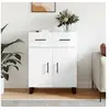 Image de Buffet Blanc brillant 69,5x34x90 cm Bois d'ingénierie828006