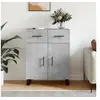 Image de Buffet, Armoire de Rangement avec Pieds, Meuble de Rangement, Organisateur Salon Salle de Séjour, Moderne, Gris Béton Bois d'Ingénierie