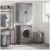 Image de Armoire Murale, Placard Suspendu avec Rangement, Meuble Flottant de Salon Bureau Chambre, Moderne, Gris Béton Bois d'Ingénierie 828432
