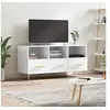 Image de Meuble TV Blanc brillant 102x36x50 cm Bois d'ingénierie829022