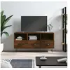 Image de Meuble TV chêne marron 102x36x50 cm bois d ingénierie