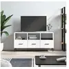 Image de Meuble TV blanc 102x36x50 cm bois d ingénierie