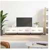 Image de Meuble TV blanc 150x36x30 cm bois d ingénierie