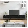 Image de Meuble TV noir 150x36x30 cm bois d ingénierie