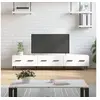Image de Meuble TV blanc 150x36x30 cm bois d ingénierie