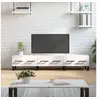 Image de Meuble TV blanc brillant 150x36x30 cm bois d ingénierie