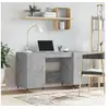 Image de Bureau gris béton 140x50x75 cm bois d'ingénierie