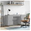 Image de Bureau gris béton 140x50x75 cm bois d ingénierie