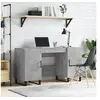 Image de Bureau gris béton 140x50x75 cm bois d'ingénierie