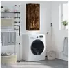 Image de Armoire Murale, Placard Suspendu avec 3 Compartiments et Poignées, Meuble Flottant avec Rangement Salon Chambre, Chêne Fumé Bois d'Ingénierie