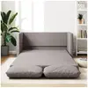 Image de Canapé lit 2 en 1 taupe 112x174x55 cm tissu