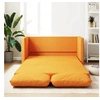 Image de Canape convertible 2 places en tissu jaune 60 x 174 x 55 cm