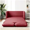 Image de Canapé lit 2 en 1 rouge bordeaux 112x174x55 cm similicuir