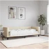 Image de Lit de repos crème 80x200 cm tissu 353982