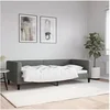 Image de Lit de jour gris foncé 90x200 cm tissu 353984