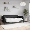 Image de Lit de repos noir 90x190 cm tissu 354045