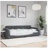 Image de Lit de Repos, Canapé-lit avec Dossier et Accoudoirs, Lit d'Invité, Meuble de Chambre Salon, Moderne, Gris Foncé 354052
