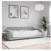 Image de Lit de repos gris clair 90x200 cm velours 354058