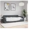 Image de Lit de Repos, Canapé-lit avec Dossier et Accoudoirs, Lit d'Invité, Meuble de Chambre Salon, Moderne, Gris Foncé 354059