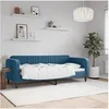 Image de Lit de repos bleu 80x200 cm velours 354078