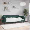Image de Lit de repos vert foncé 100x200 cm velours 354095