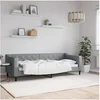 Image de Lit de repos gris clair 80x200 cm tissu 354156