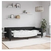 Image de Lit de repos noir 90x200 cm tissu 354163