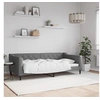 Image de Lit de repos gris foncé 90x190 cm tissu 354172