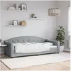 Image de Lit de repos gris clair 90x200 cm Tissu 354183