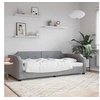 Image de Lit de repos gris clair 80x200 cm tissu 354200
