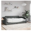 Image de Lit de jour gris foncé 90x200 cm tissu 354206