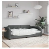 Image de Lit de repos gris foncé 100x200 cm tissu 354211