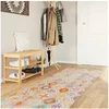Image de Vloerkleed wasbaar anti-slip 80x300 cm meerkleurig136580