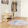 Image de Vloerkleed wasbaar anti-slip à~ 120 cm meerkleurig136602