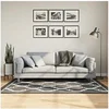 Image de Vloerkleed wasbaar anti-slip 120x180 cm zwart en wit136605