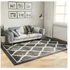 Image de Vloerkleed wasbaar anti-slip 160x230 cm zwart en wit136606