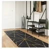 Image de Tapis lavable noir et doré 80x300 cm antidérapant