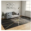 Image de Vloerkleed wasbaar anti-slip 190x300 cm zwart en goudkleurig136619