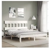 Image de Bedframe zonder matras massief grenenhout wit 160x200 cm3193607