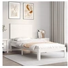 Image de Bedframe zonder matras massief grenenhout wit 140x200 cm3193652