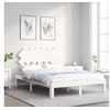 Image de Bedframe met hoofdbord massief hout wit3193697