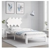 Image de Bedframe zonder matras massief grenenhout wit 90x200 cm3193712