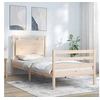Image de Bedframe met hoofdbord massief hout 100x200 cm3194041