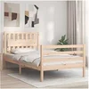 Image de Bedframe met hoofdbord massief hout 100x200 cm3194301